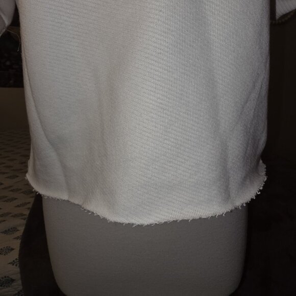 AG Adriano Goldschmied White Short Sleeve Sweatshirt Top Small Made USA - Picture 7 of 11